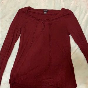 Ribbed long sleeve shirt